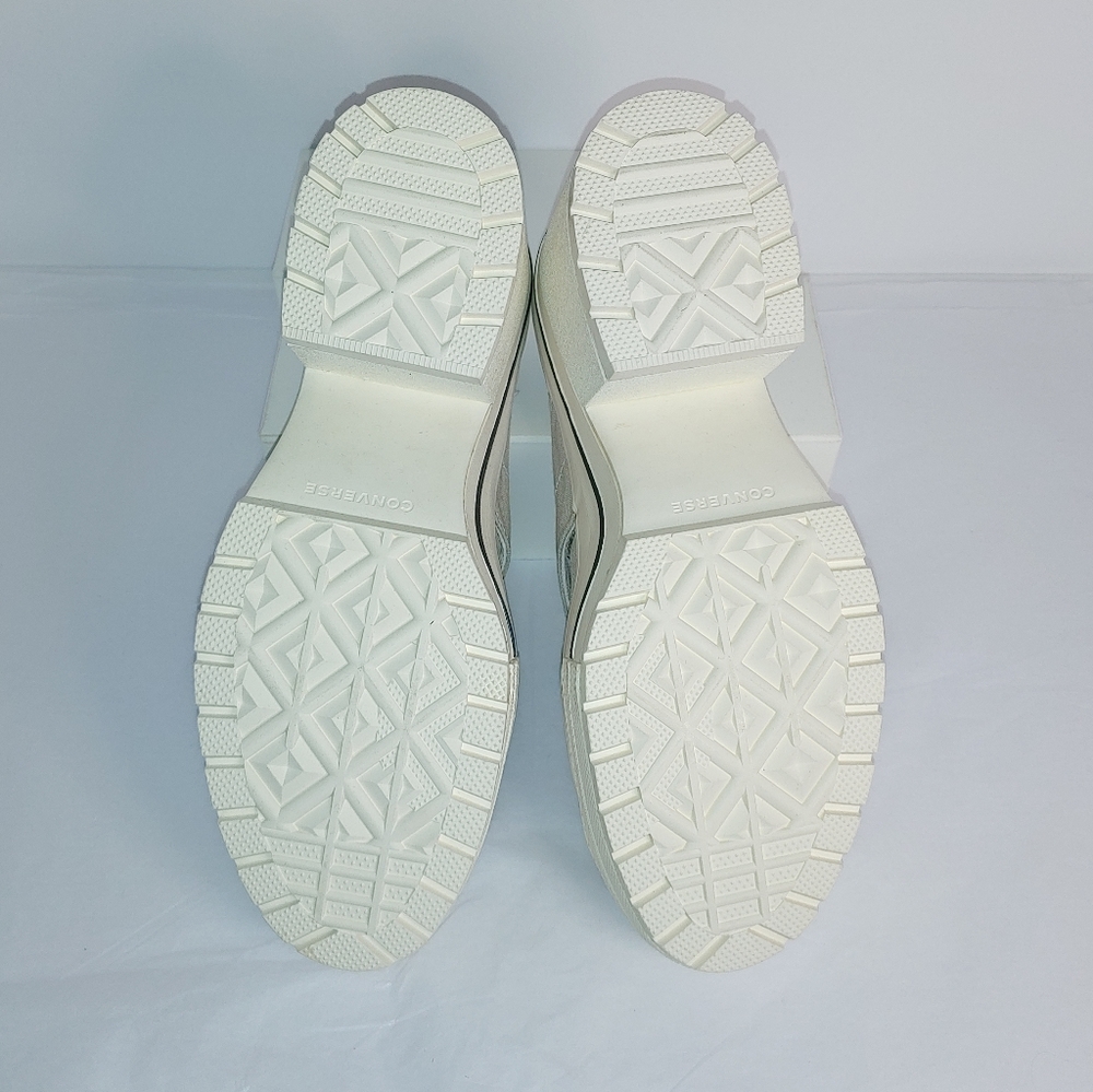 Beige platform heeled converse all stars - Picture 5 of 7